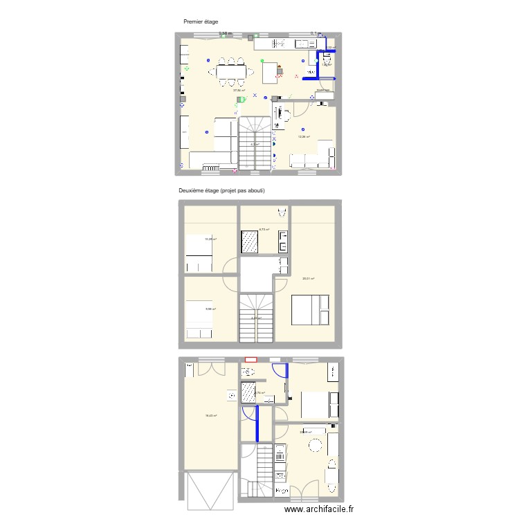 Pierre de Bayard 7 buanderie garage. Plan de 13 pièces et 154 m2