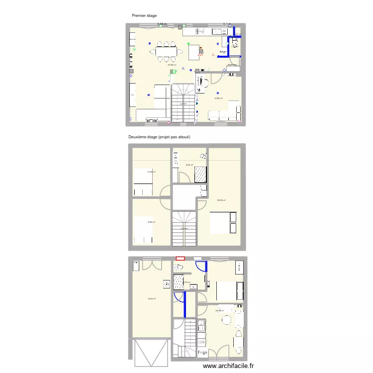 Pierre de Bayard 7 buanderie garage. Plan de 