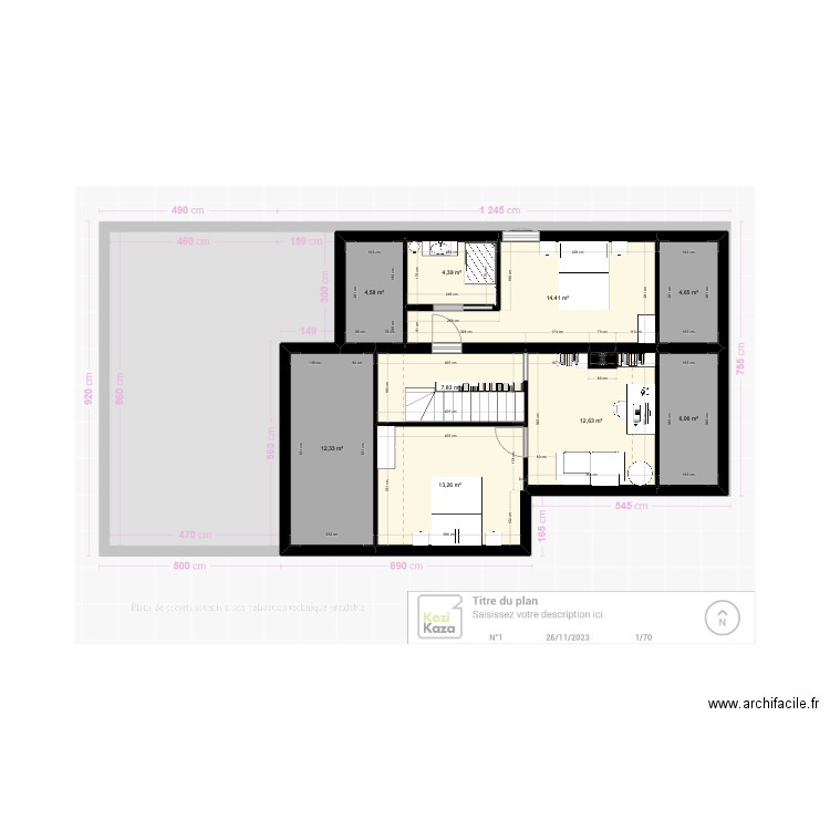 labat 2. Plan de 10 pièces et 80 m2