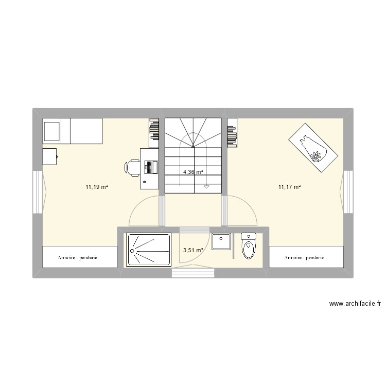 1er. Plan de 4 pièces et 30 m2