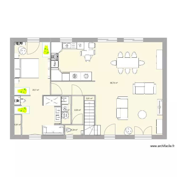 Zeb rdc avec baignoire 2. Plan de 