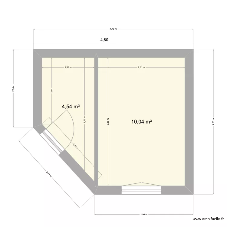 1er agandissement. Plan de 