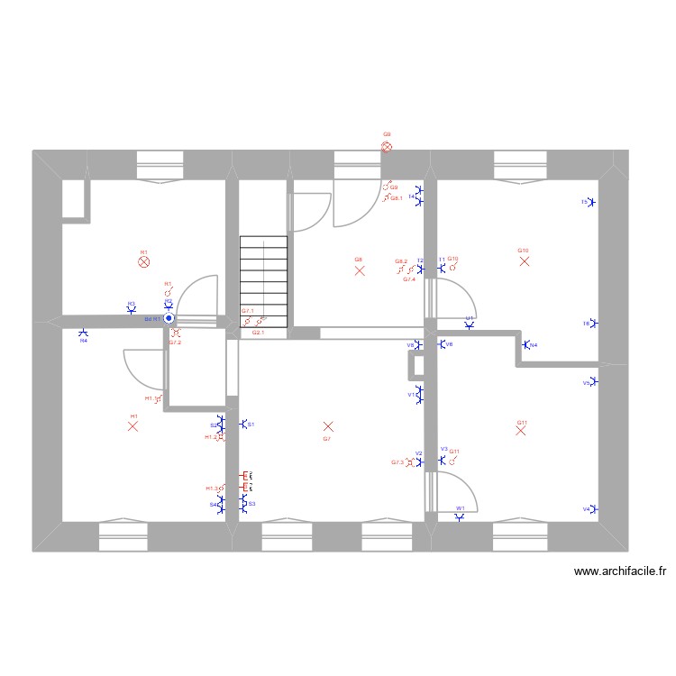 250126 Schema elec Etage. Plan de 0 pièce et 0 m2 250126 Schema elec Etage. Plan de 0 pièce et 0 m2