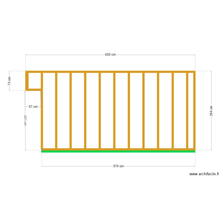 façade 2. Plan de 0 pièce et 0 m2