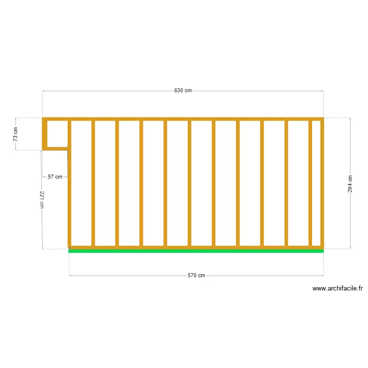 fa&ccedil;ade 2. Plan de 