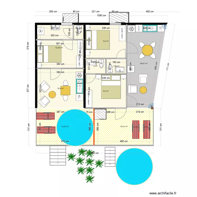 Popotte Steph 08 juillet 26 1 logement. Plan de 10 et 95 m² Popotte Steph 08 juillet 26 1 logement. Plan de 10 et 95 m²