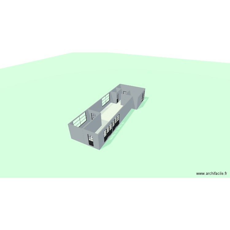 90mm. Plan de 5 pièces et 78 m2