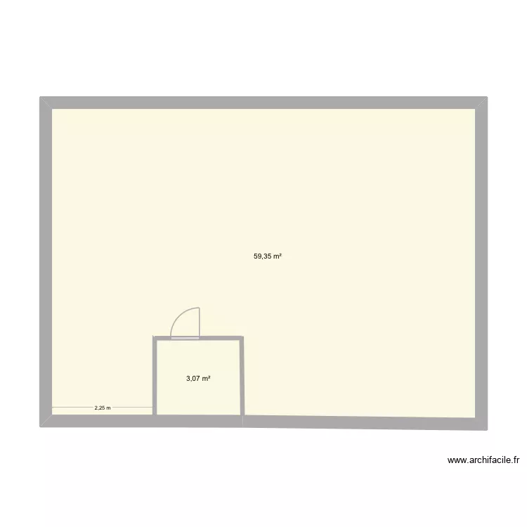 Montalieu sdb. Plan de 2 Pièces et 62 m² Montalieu sdb. Plan de 2 Pièces et 62 m²