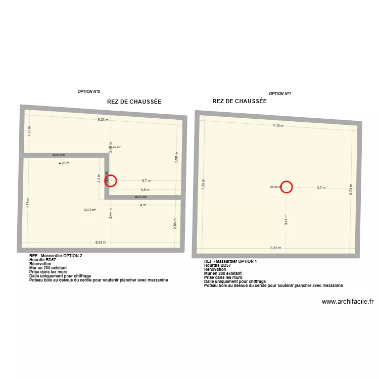 RDC MASSARDIER ROMANE. Plan de 