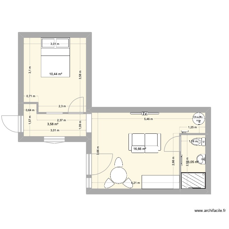 D&eacute;pendance plan elec. Plan de 0 pièce et 0 m2