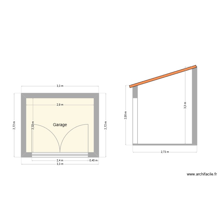 Box. Plan de 0 pièce et 0 m2
