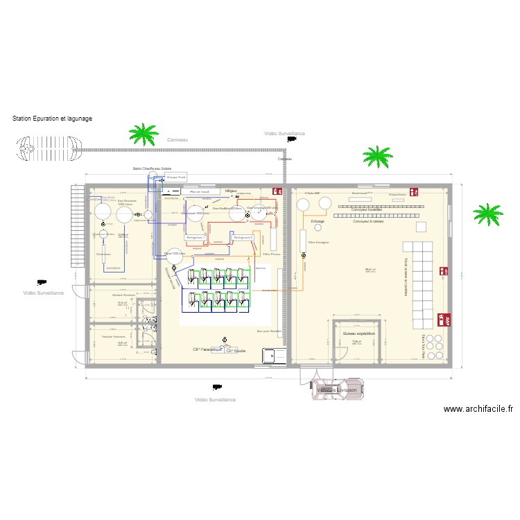 Brasserie 400 Litres 01. Plan de 6 pièces et 228 m2