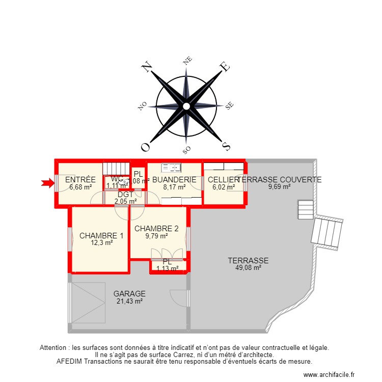 BI 16705 - . Plan de 30 pièces et 234 m2