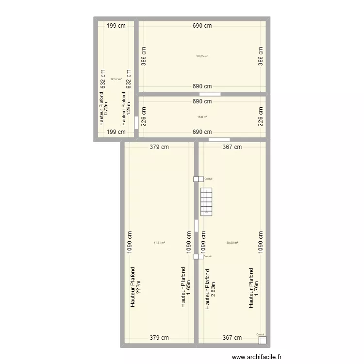 Coll&eacute;ge Combles. Plan de 