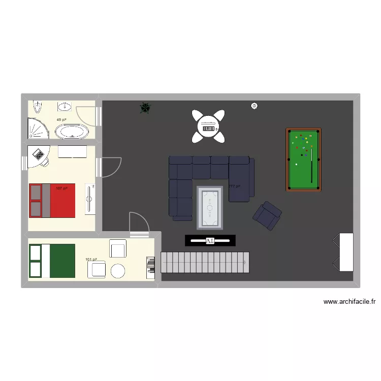 maison sous-sol. Plan de 4 et 96 m² maison sous-sol. Plan de 4 et 96 m²