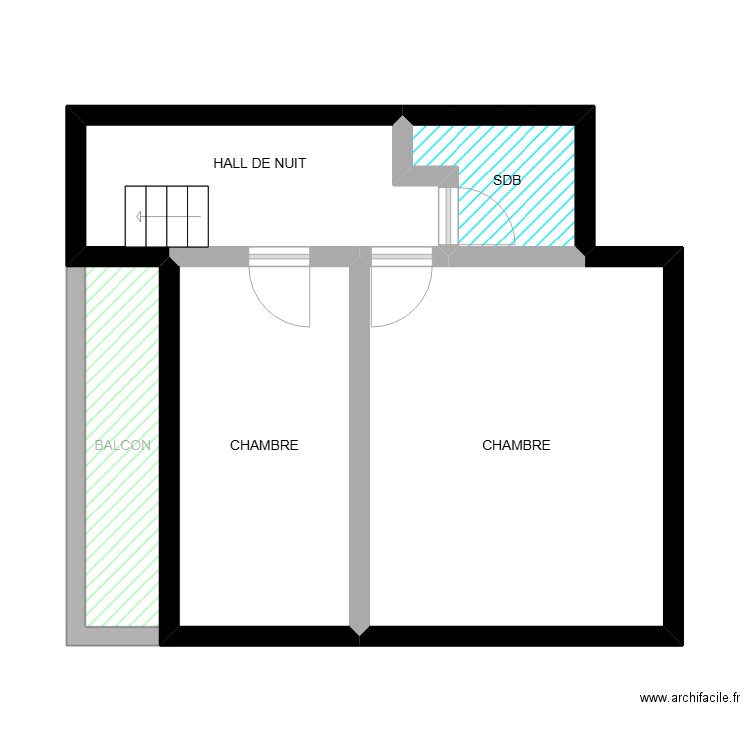 CHASSE 8. Plan de 12 pièces et 140 m2
