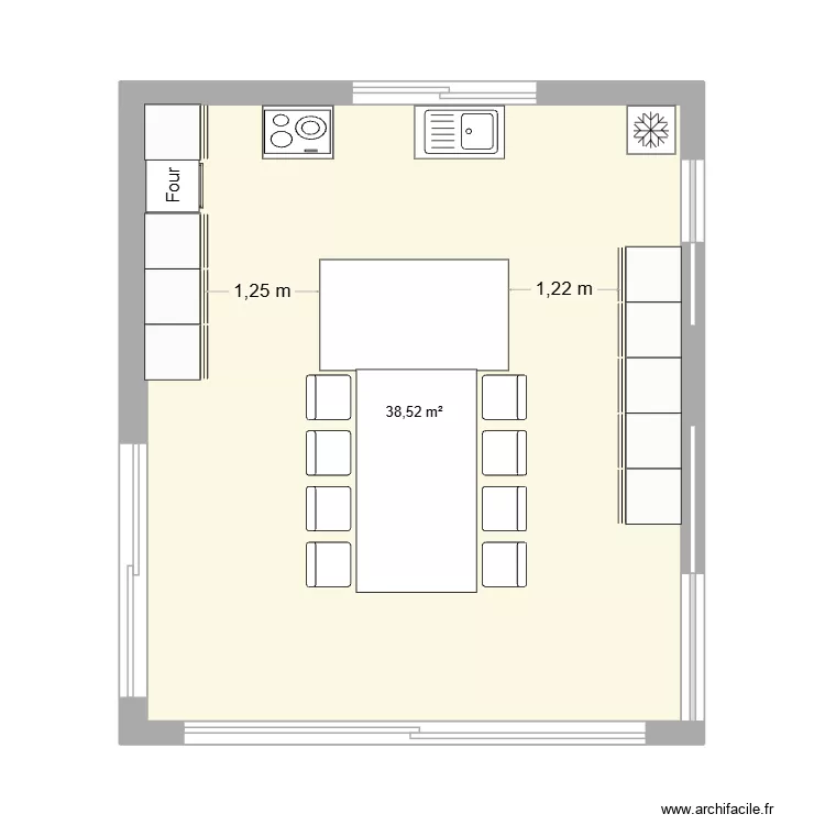 SAM Cuisine Solaro. Plan de 1 et 39 m² SAM Cuisine Solaro. Plan de 1 et 39 m²