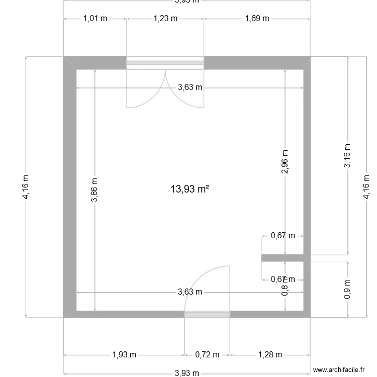 Cusine Habas Original. Plan de 1 Pièce et 14 m² Cusine Habas Original. Plan de 1 Pièce et 14 m²