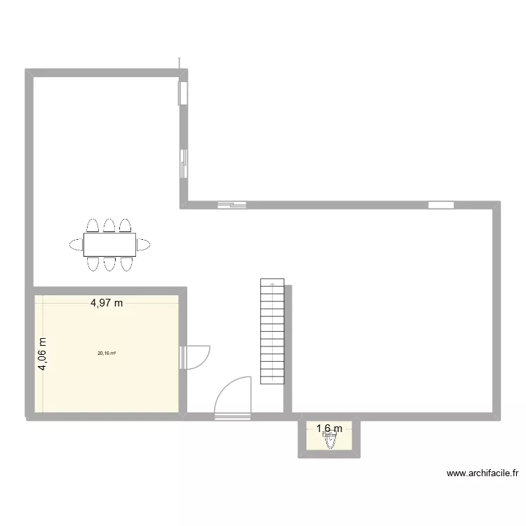 villa. Plan de 2  et 22 m²