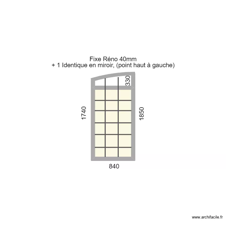 devis b&b fen&ecirc;tre. Plan de 