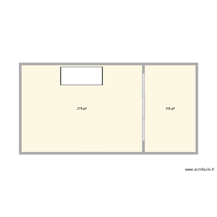 6ieme. Plan de 2 pièces et 37 m2