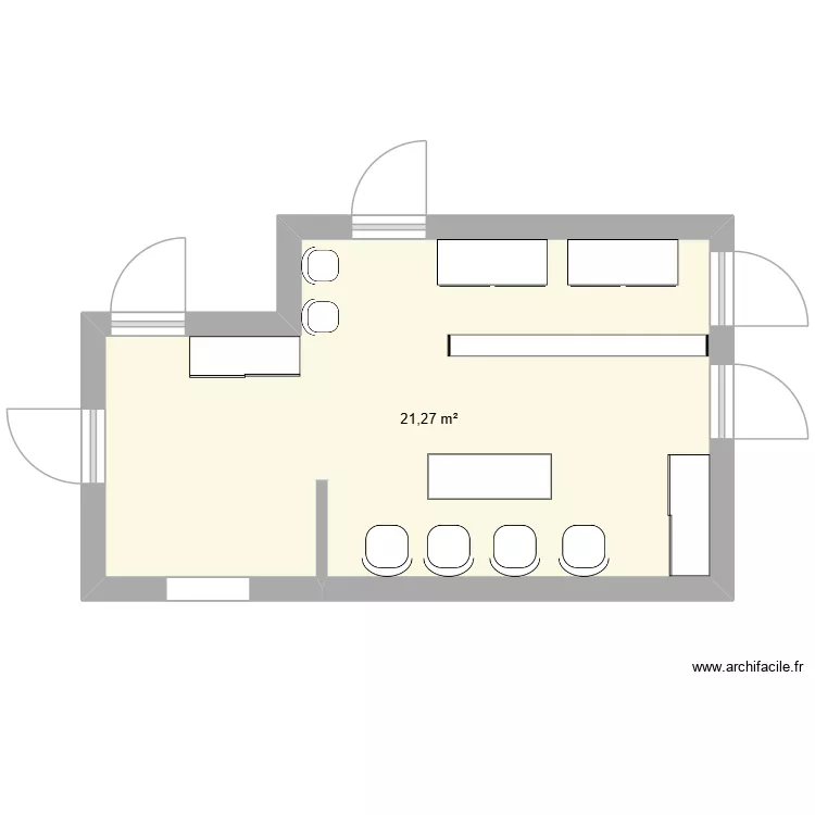 Salle d'attente CMONVETO. Plan de 