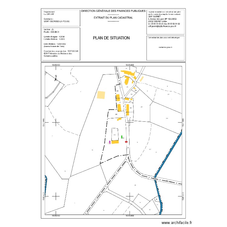 Cadastre Normalisé. Plan de 0 pièce et 0 m2