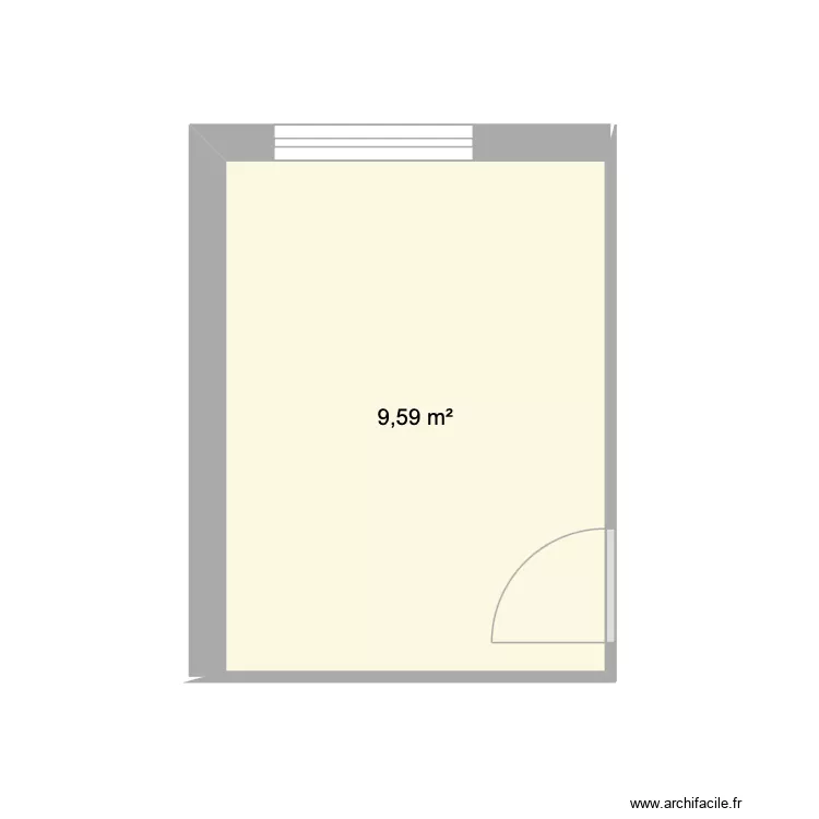Chambre amis. Plan de 1 Pièce et 10 m² Chambre amis. Plan de 1 Pièce et 10 m²