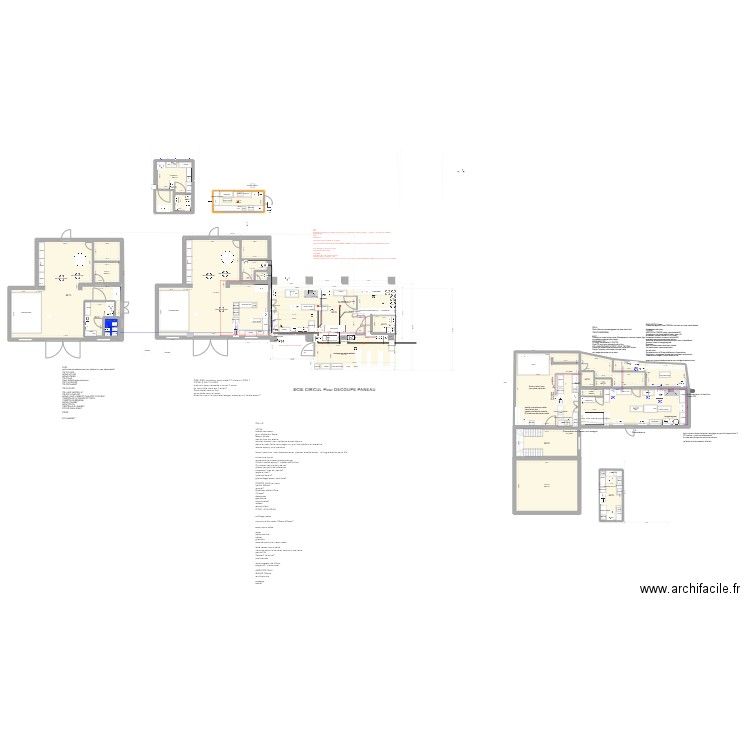TRAVAUX CUISINE 4. Plan de 21 pièces et 592 m2