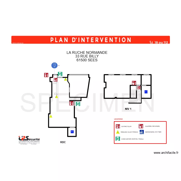 LA RUCHE NORMANDE. Plan de 8  et 136 m²