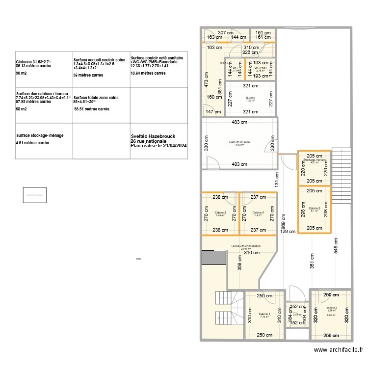 Sveltéo. Plan de 15 pièces et 115 m2