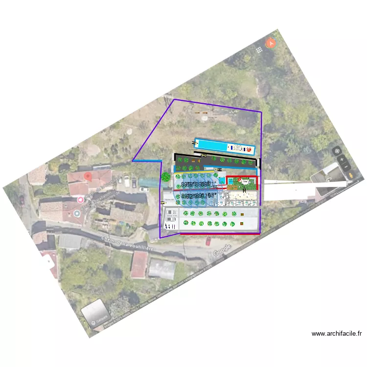Champagne bassins -1 studio +4chambres +1suite. Plan de 