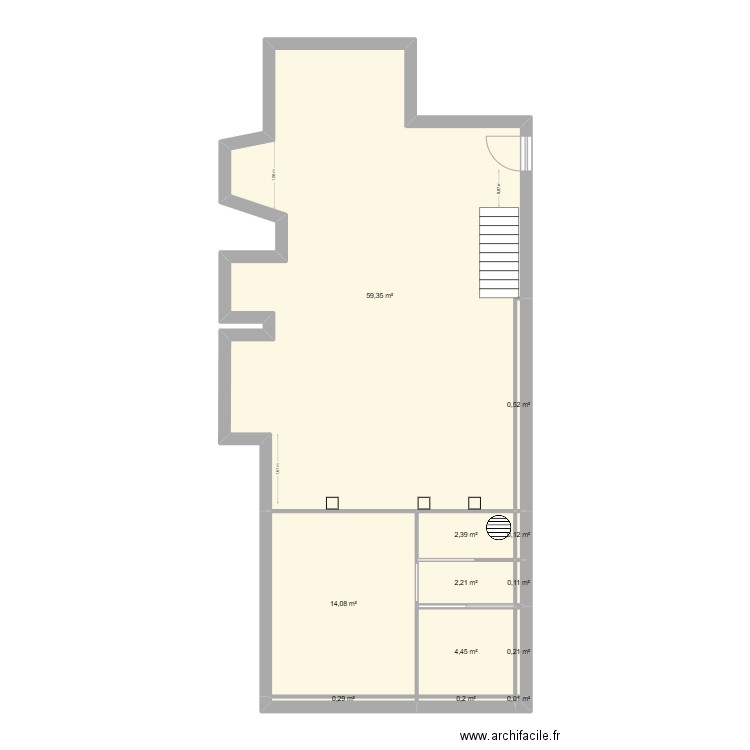 Yssingeaux Den Dulk M. RdC. Plan de 12 pièces et 84 m2