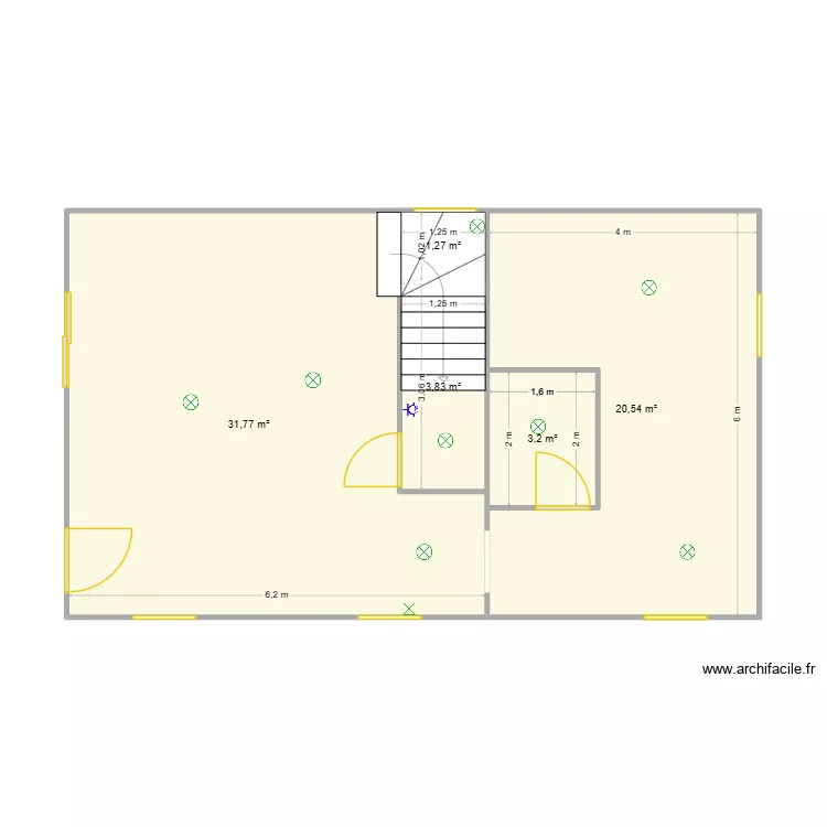 1Etage Elec. Plan de 5  et 61 m²