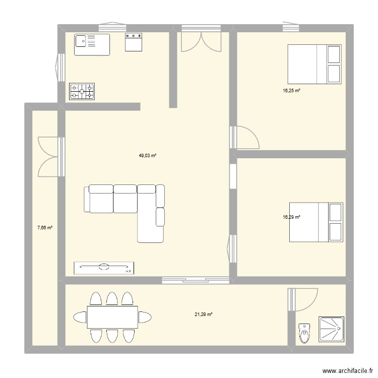 koungou life. Plan de 5 pièces et 111 m2