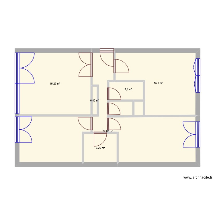 Appartement Mâcon. Plan de 6 pièces et 63 m2
