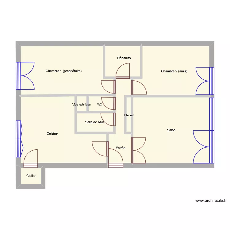 Appartement Mâcon. Plan de 10 pièces et 64 m² Appartement Mâcon. Plan de 10 pièces et 64 m²