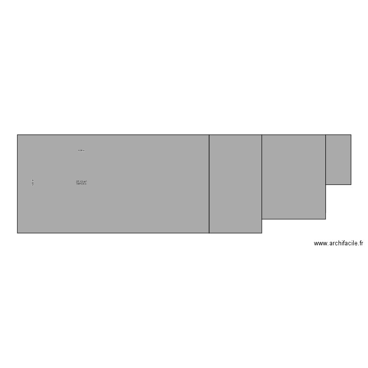 appenti garages toiture. Plan de 1 pièce et 27 m2