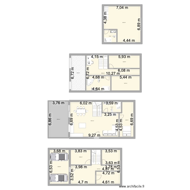Flo. Plan de 13 pièces et 319 m2