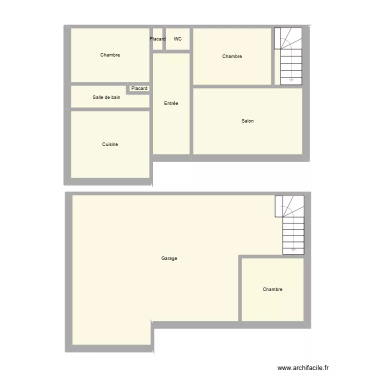 ana. Plan de 12  et 86 m²