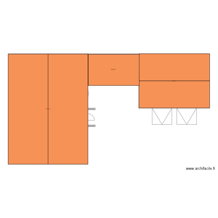 maison jf. Plan de 3 pièces et 184 m2