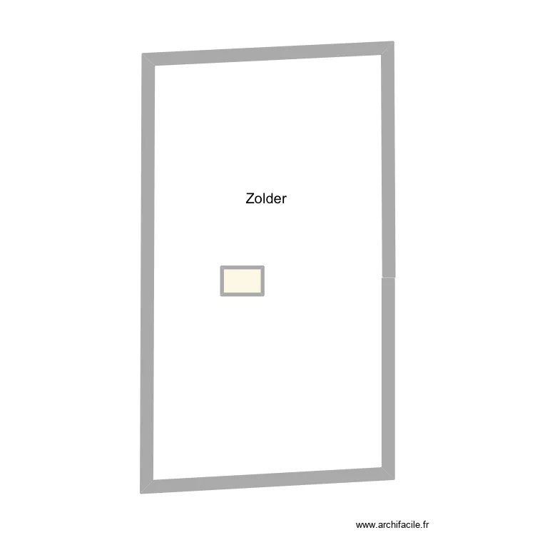 Kortrijk Heirweg 153 - zolder. Plan de 1 pièce et 0 m²