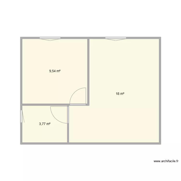 chalet 30 m&sup2;. Plan de 3  et 31 m²