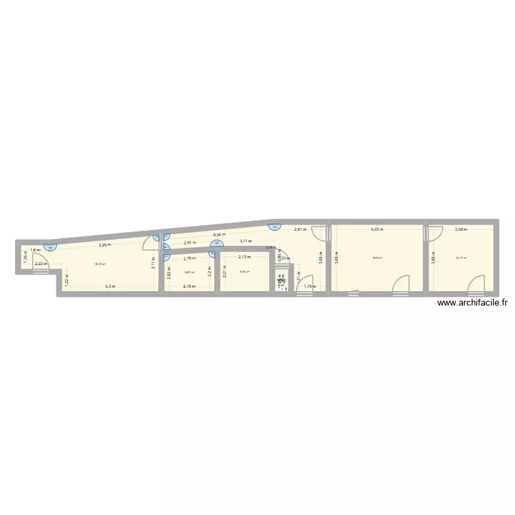 plan mona. Plan de 7  et 78 m²