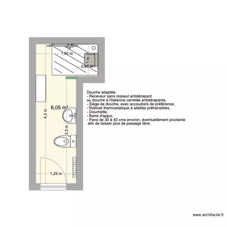 Caland ap. Plan de 1 Pièce et 6 m² Caland ap. Plan de 1 Pièce et 6 m²