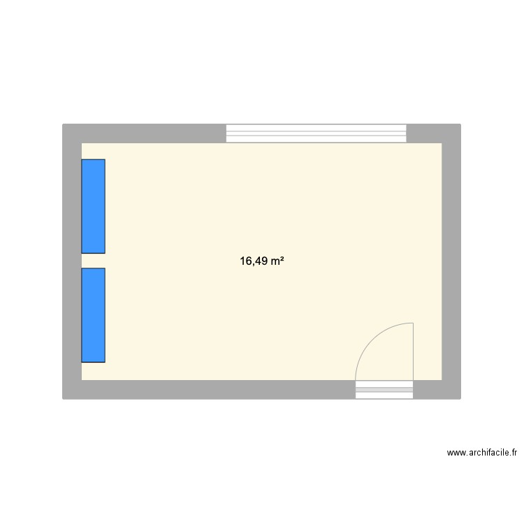 garage velo. Plan de 1 pièce et 16 m2