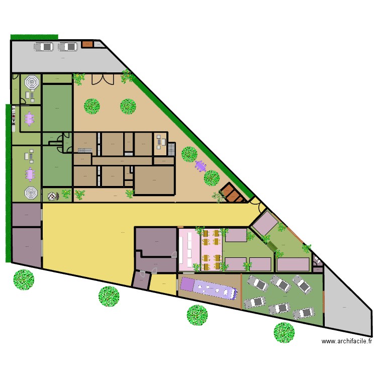 FOODTRUCK 1011C. Plan de 55 pièces et 1893 m2