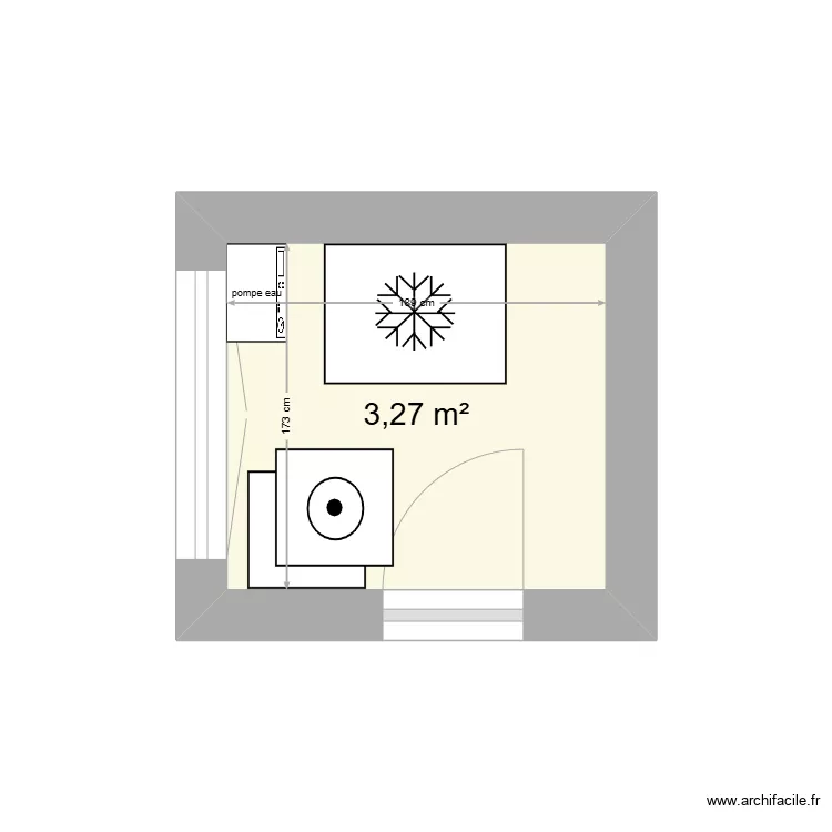 buanderie. Plan de 