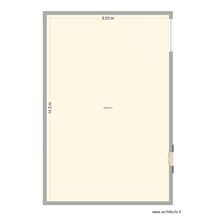maison2. Plan de 3 pièces et 415 m2