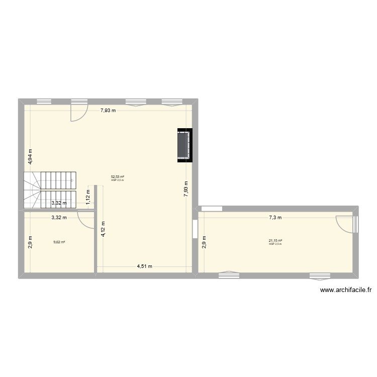 RDC PANTIER. Plan de 0 pièce et 0 m2
